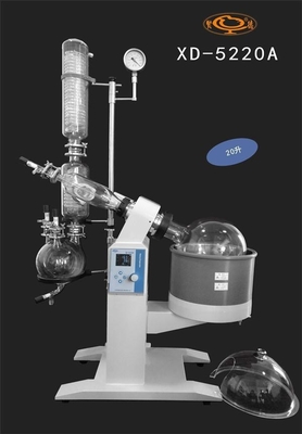 20 litres d'évaporateur rotatif 20 litres de vapeur de rotation 3.6 litres/min Levé automatique à levier 0-190 mm